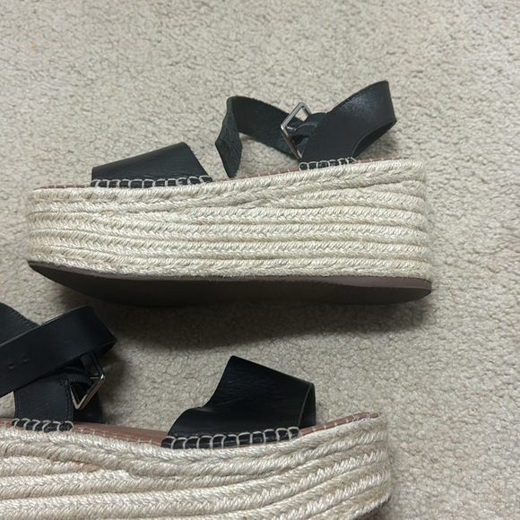 Steve Madden Black Espadrille Wedges - Picture 4 of 6